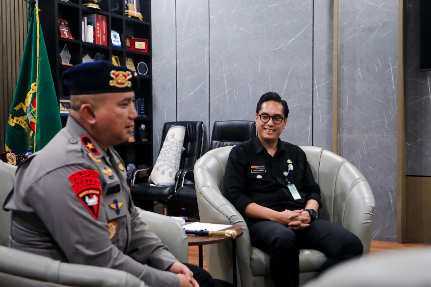 Terima Kunjungan Danpas Brimob I, Rico Waas Berharap Brimob Dapat Bantu Atasi Tawuran di Medan Utara
