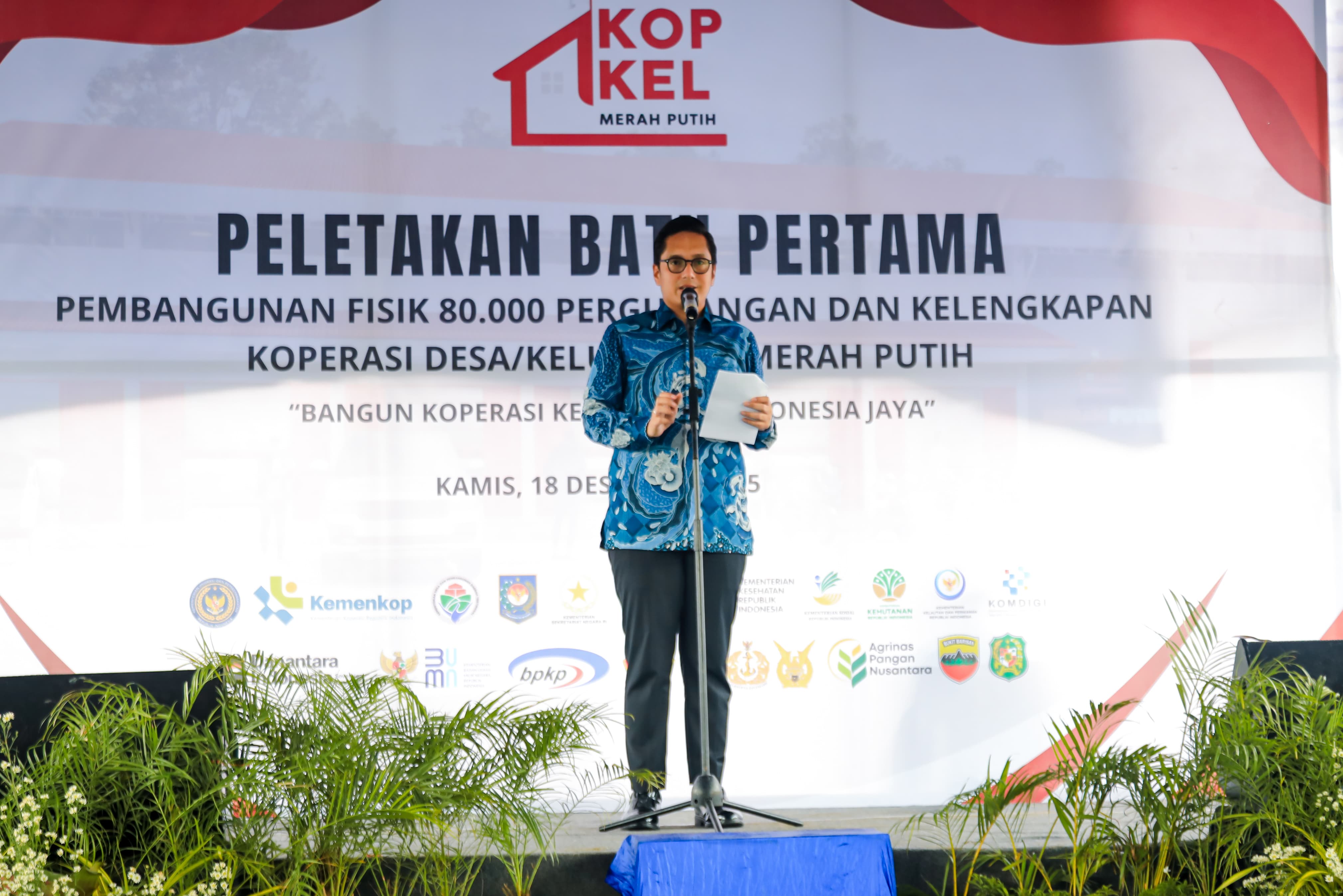 Rico Waas Lakukan Groundbreaking Koperasi Kelurahan Merah Putih, Babak Baru Penguatan Ekonomi Kerakyatan
