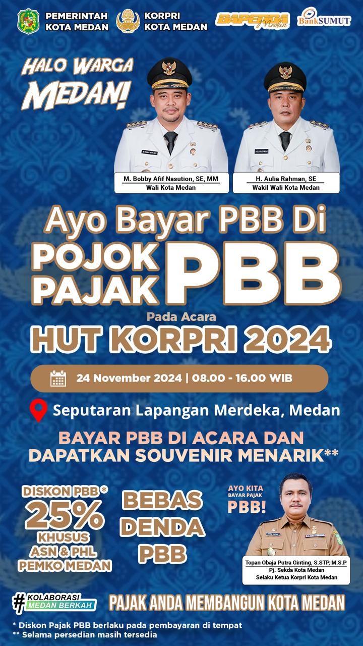 Ayo Bayar PBB di Pojok Pajak PBB pada Acara HUT KORPRI 2024